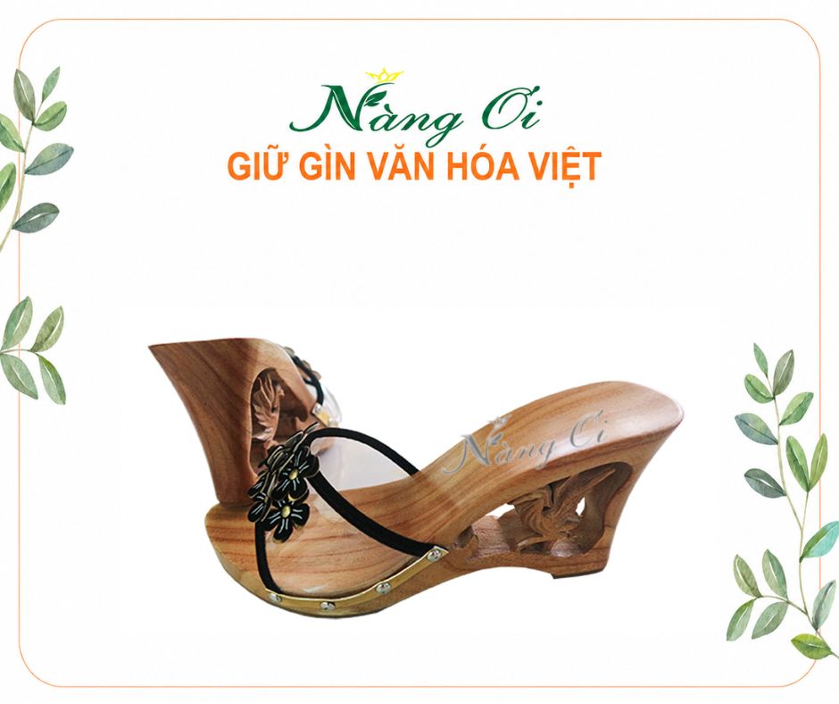 guốc gỗ cao 10cm